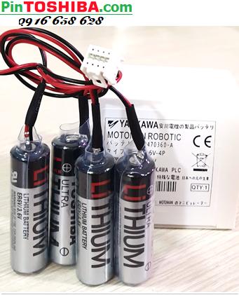 Toshiba ER6V (4viên ghép bộ), Pin nuôi nguồn PLC Toshiba ER6V 3.6V 8000mAh /Xuất xứ NHẬT 